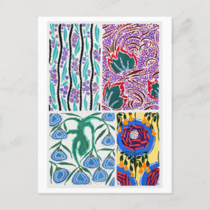 Vintage Jugendstil-Mustervorlage Postkarte