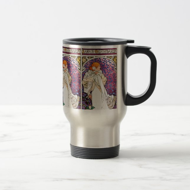 Vintage Jugendstil-Reise - Mug - nach Mucha Reisebecher (Rechts)