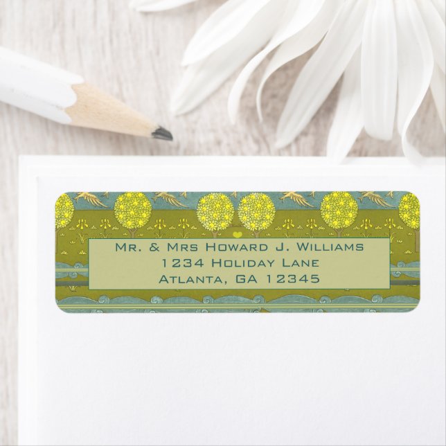 Vintage Jugendstil-Rücksendeadresse (Insitu)