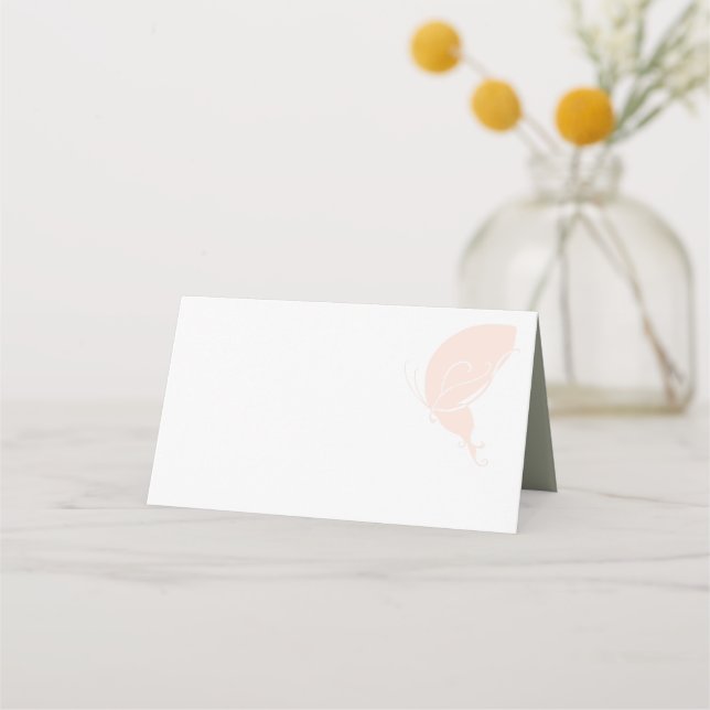 Vintage Jugendstil-Schmetterlingshochzeit Platzkarte (Vorderseite)