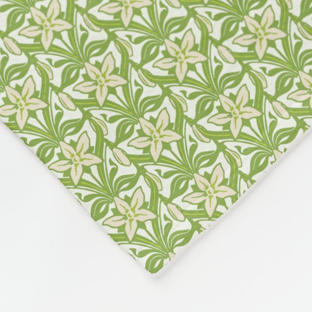 Vintage Jugendstil-Schneeschuhwanderung Fleecedecke (Ecke)