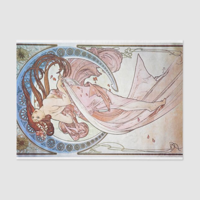 Vintage Jugendstil Seidenpapier (Vorderseite)