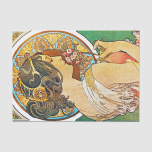Vintage Jugendstil Seidenpapier