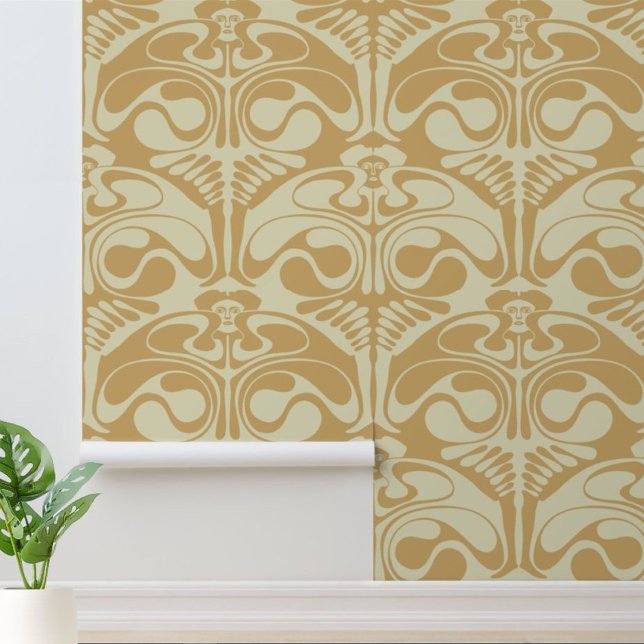 Vintage Jugendstil-Tänzer von Koloman Moser Tapete (Von Creator hochgeladen)