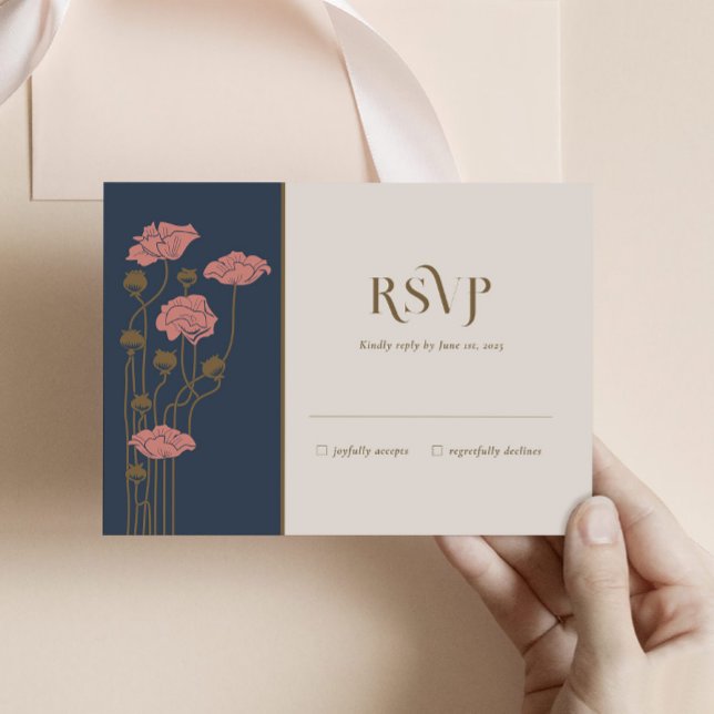 Vintage Jugendstil-UAWG-Karte RSVP Karte (Von Creator hochgeladen)