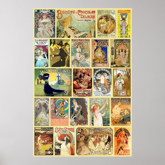 Vintage Jugendstil-Werbung Poster (Vorne)