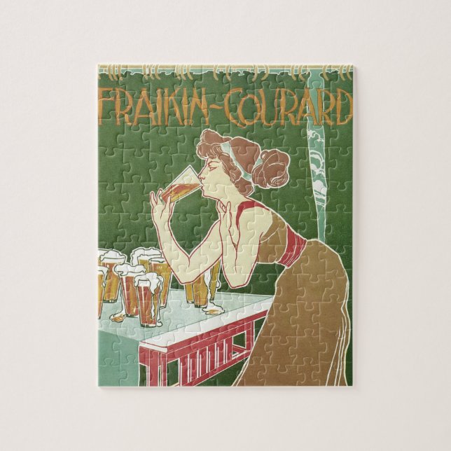 Vintage Jugendstilbrasserie Fraikin Courard Beer (Vertikal)