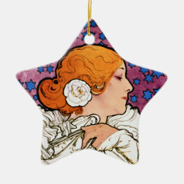 Vintage Jugendstildekoration Keramik Ornament