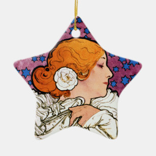 Vintage Jugendstildekoration Keramik Ornament