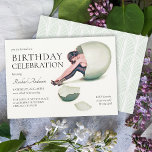 Vintage Jugendstilfrau Funny Birthday Party Einladung<br><div class="desc">Eine einzigartige Vintage Jugendstil-Geburtstagsfeier, um einen Frauengeburtstag witzig und glamourös zu feiern. Dieses Design wurde aus einer Vintagen Illustration des österreichischen Künstlers Raphael Kirchner entworfen und zeigt eine Jugendstilfrau, die aus einem Ei schlüpft. Das Farbschema verwendet einen in Retro-Grün und grün-beige Farbton, um den Vintagen Stil des Designs zu vermitteln....</div>