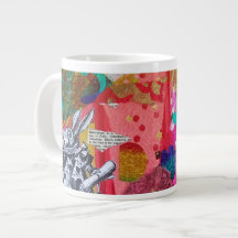 Vintage Jumbo-Tasse für Schale und Weiße Kaninchen