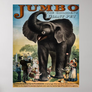 Vintage Jumbo-Zirkuswerbung Poster