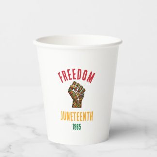 Vintage Juneteenth Freiheit 1865 Panafrikanisches  Pappbecher