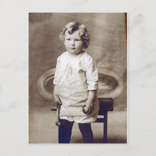 Vintage Junge mit Hammer Postkarte