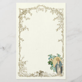 Vintage Jungfrau Mary Religious Katholic Briefpapier