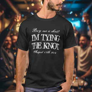 Vintage Junggesellenparty im Shirt für Bräutigam