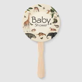 Vintage Jungle-Babydusche Fächer