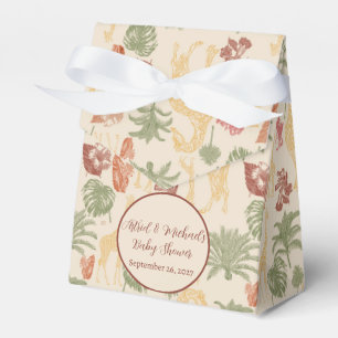Vintage Jungle Safari Babydusche Geschenkschachtel