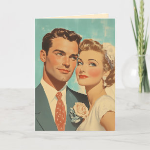 Vintage Just Married Glückseligkeit Dankeskarte