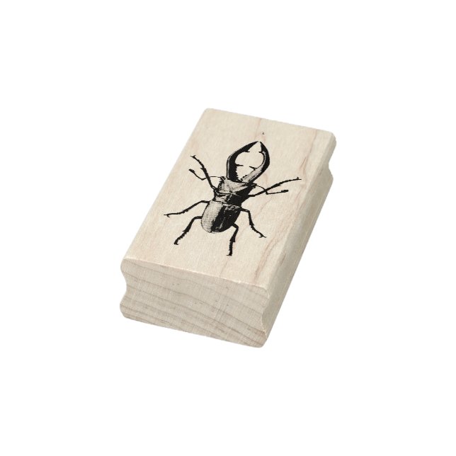 Vintage Käfer-Abbildung Gummistempel (Stempel)