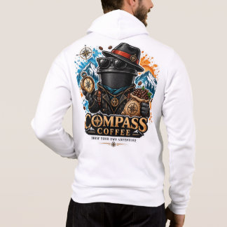Vintage-Kaffee-Explorer-Grafik Hoodie