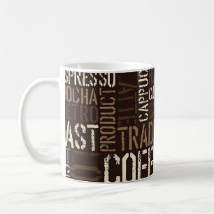 Vintage Kaffeeerlebnis Nahtloses Muster Kaffeetasse