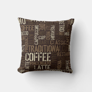 Vintage Kaffeeerlebnis Nahtloses Muster Kissen