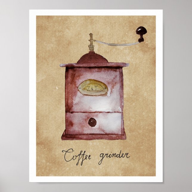 Vintage Kaffeemaschine Poster (Vorne)