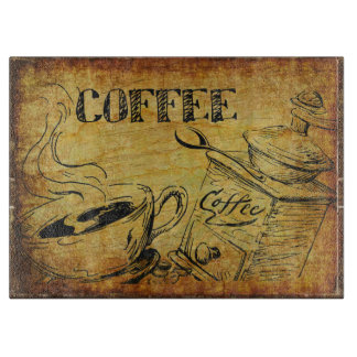 Vintage Kaffeemaschine Schneidebrett