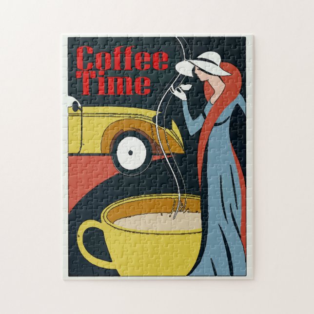 Vintage-Kaffeepause-Puzzle (Vertikal)