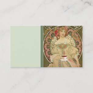 Vintage-Kaffeeplakat-Geschäftskarte Visitenkarte