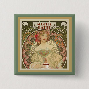 Vintage-Kaffeeplakat-Knopf Button