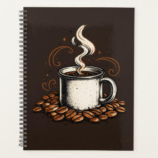Vintage-Kaffeetasse Notizbuch | Cozy Kaffee Liebha Planer