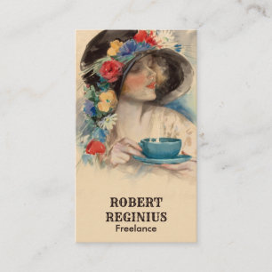 Vintage-Kaffeetrinkkunst Visitenkarte