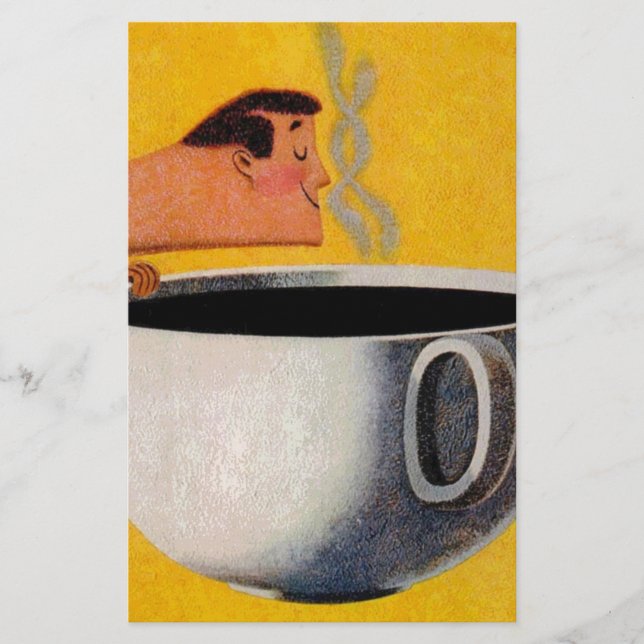 Vintage Kaffeewerbung Briefpapier (Vorderseite)