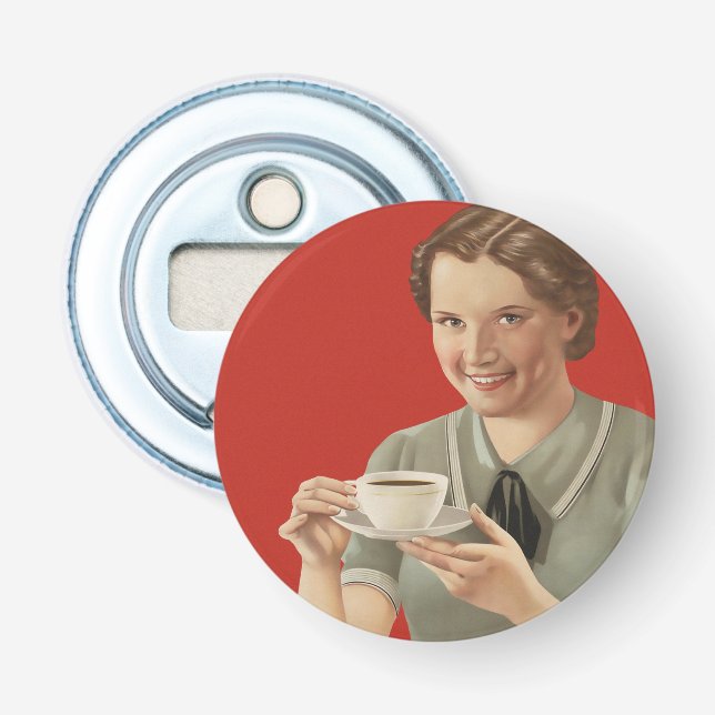 Vintage Kaffeewerbung Flaschenöffner (Vorderseite)