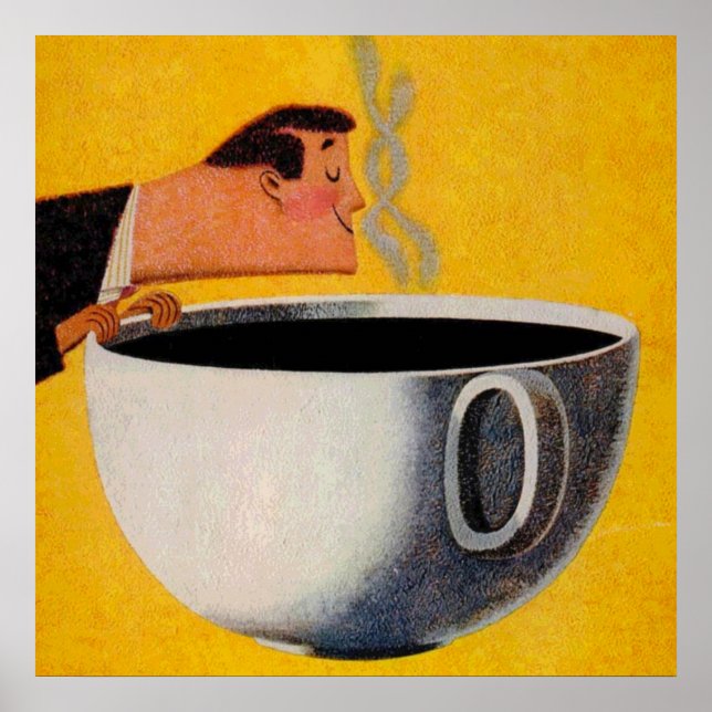 Vintage Kaffeewerbung Poster (Vorne)