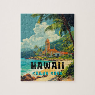 Vintage Kailua Kona Hawaii Strand