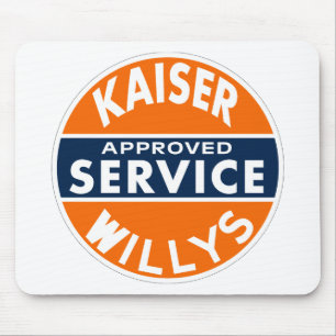 Vintage Kaiser Willys Serviceschild Mousepad