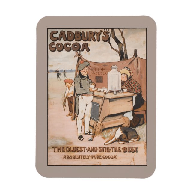 Vintage Kakaowerbung von Cadbury Magnet (Vertikal)