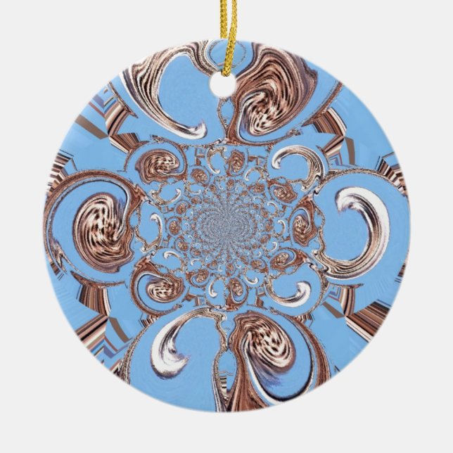 Vintage Kaleidoskop-Kunstdruckkunst Keramikornament (Vorne)