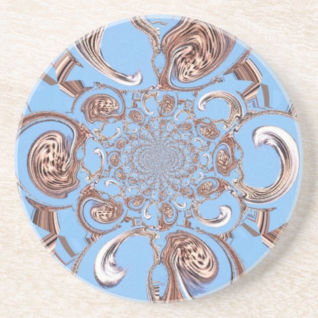 Vintage Kaleidoskop-Kunstdruckkunst Untersetzer (Vorne)
