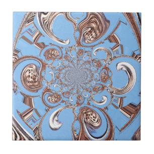 Vintage-Kaleidoskop-Kunstprint Fliese