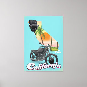 Vintage-Kalifornien-Reiseplakat Leinwanddruck