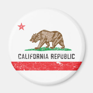 Vintage kalifornische Flagge Magnet