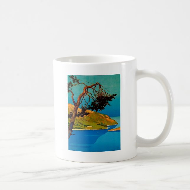 Vintage kalifornische Küstenreise Kaffeetasse (Rechts)