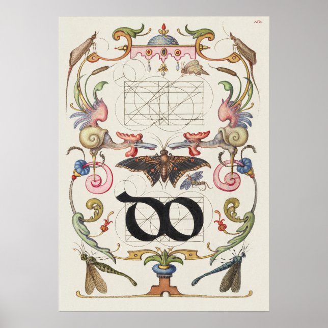 Vintage Kalligrafie Poster (Vorne)