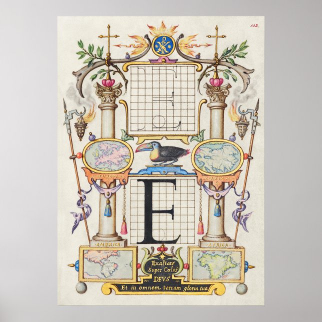 Vintage Kalligrafie Poster (Vorne)