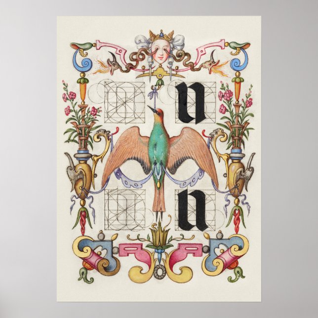 Vintage Kalligrafie Poster (Vorne)