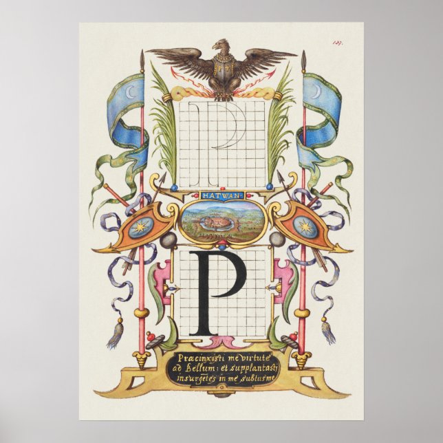 Vintage Kalligrafie Poster (Vorne)